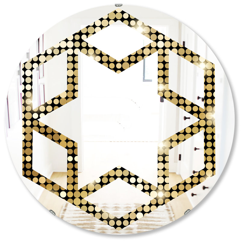 Miroir mural Hexagon Star, H 31,5 po x l po