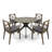 Obrien 5 Piece Dining Set with Cushions