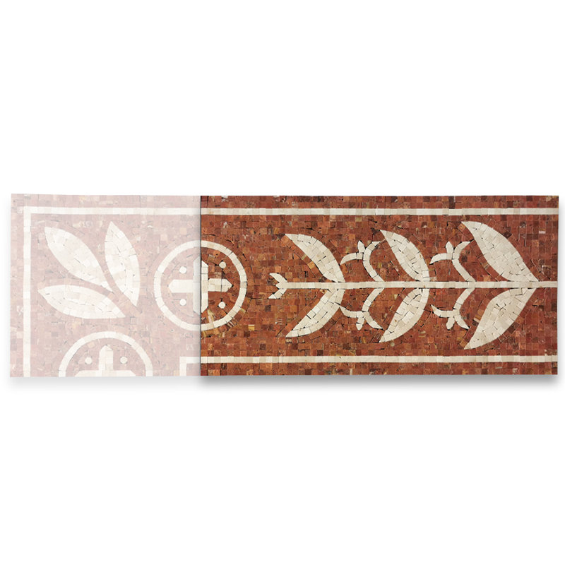 Carnelian 11" x 21.7" Marble Mosaic Wall & Floor Tile
