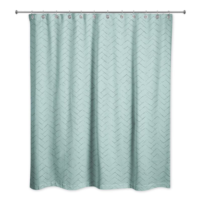 Rideau de douche simple Perine, Bleu sarcelle