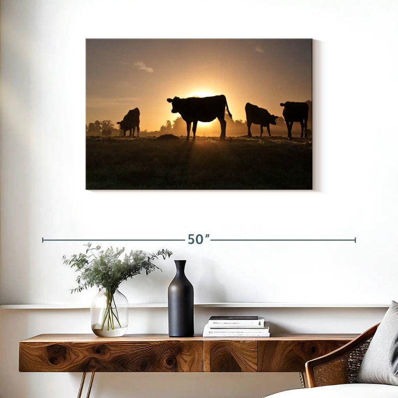Silhouettes de vache, H 24 po x l 36 po