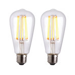 6W E27 ES ST64 Pear LED Dimmable Bulb - 650lm 2700K Warm White