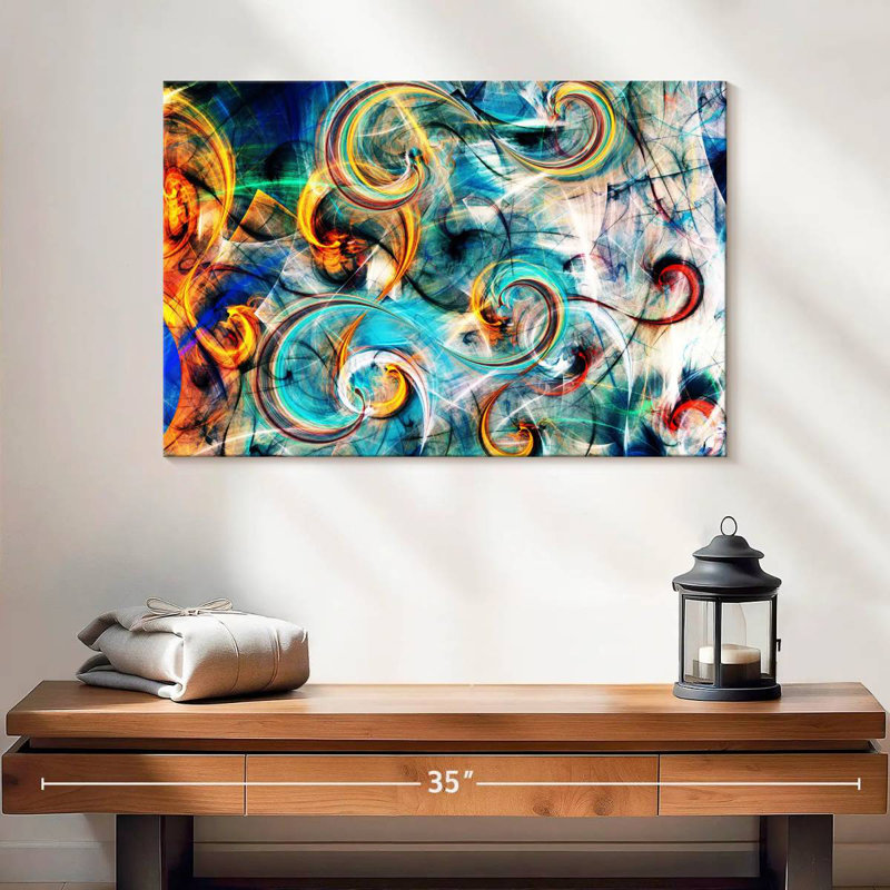 Avery Light Curves Abstract, 16" H x 24" W