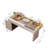 Modern Light Luxury L-Shaped Desk with Glass Top, Home Office Desk, Vanity Table-956869101