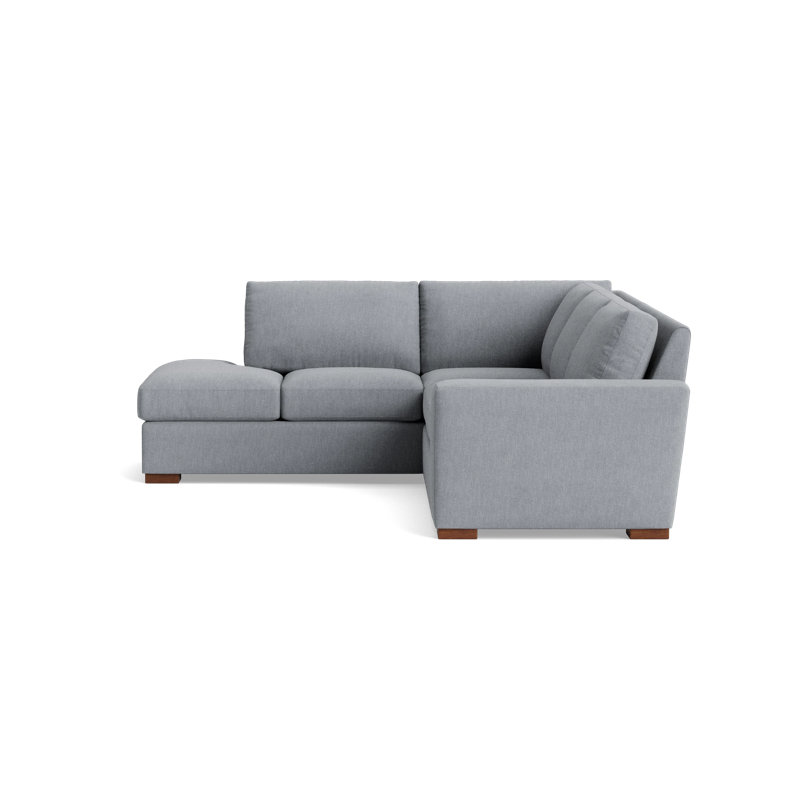 Couch Potato Sectional, Left Hand Facing, Performance Weave - Zinc
