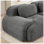 Canapé modulaire 2 places en velours côtelé l 80,3 po x P 69,2 po x H 27,5 po Everette