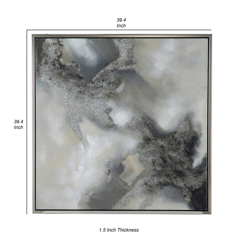 «Stormy Skies», peinture sur toile encadrée