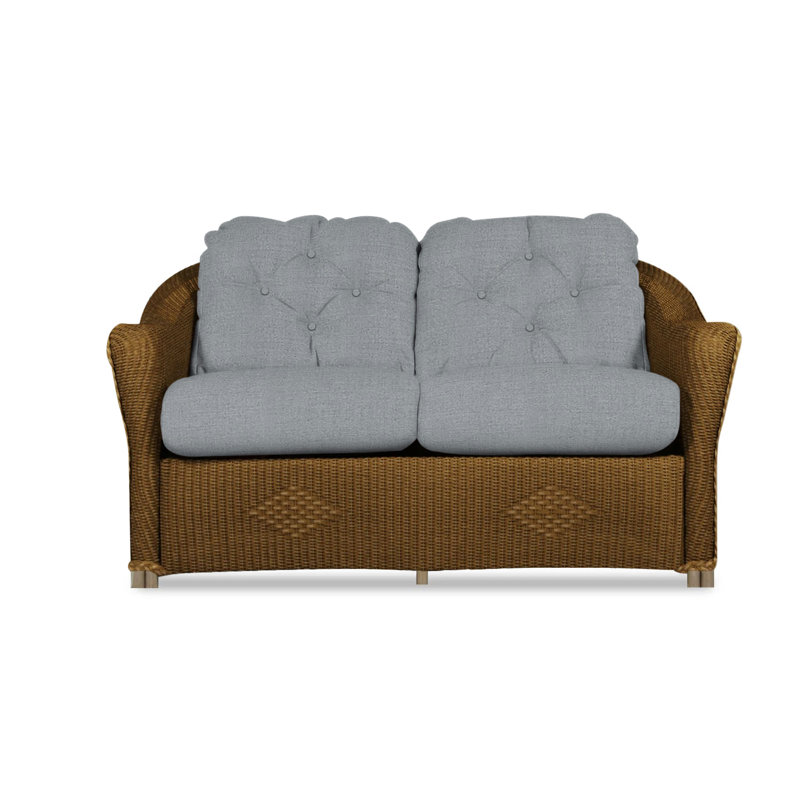 Reflections Outdoor 2 - Seat Loveseat, Sandberg Navy, Matte White