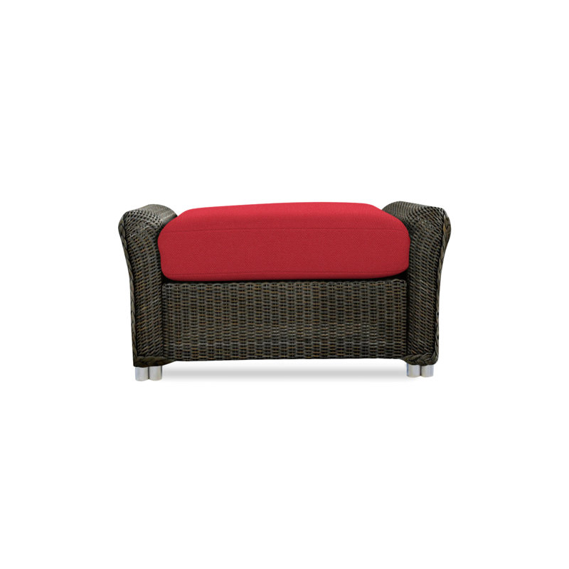 Reflections Outdoor Ottoman, Yoko Mist, Mink