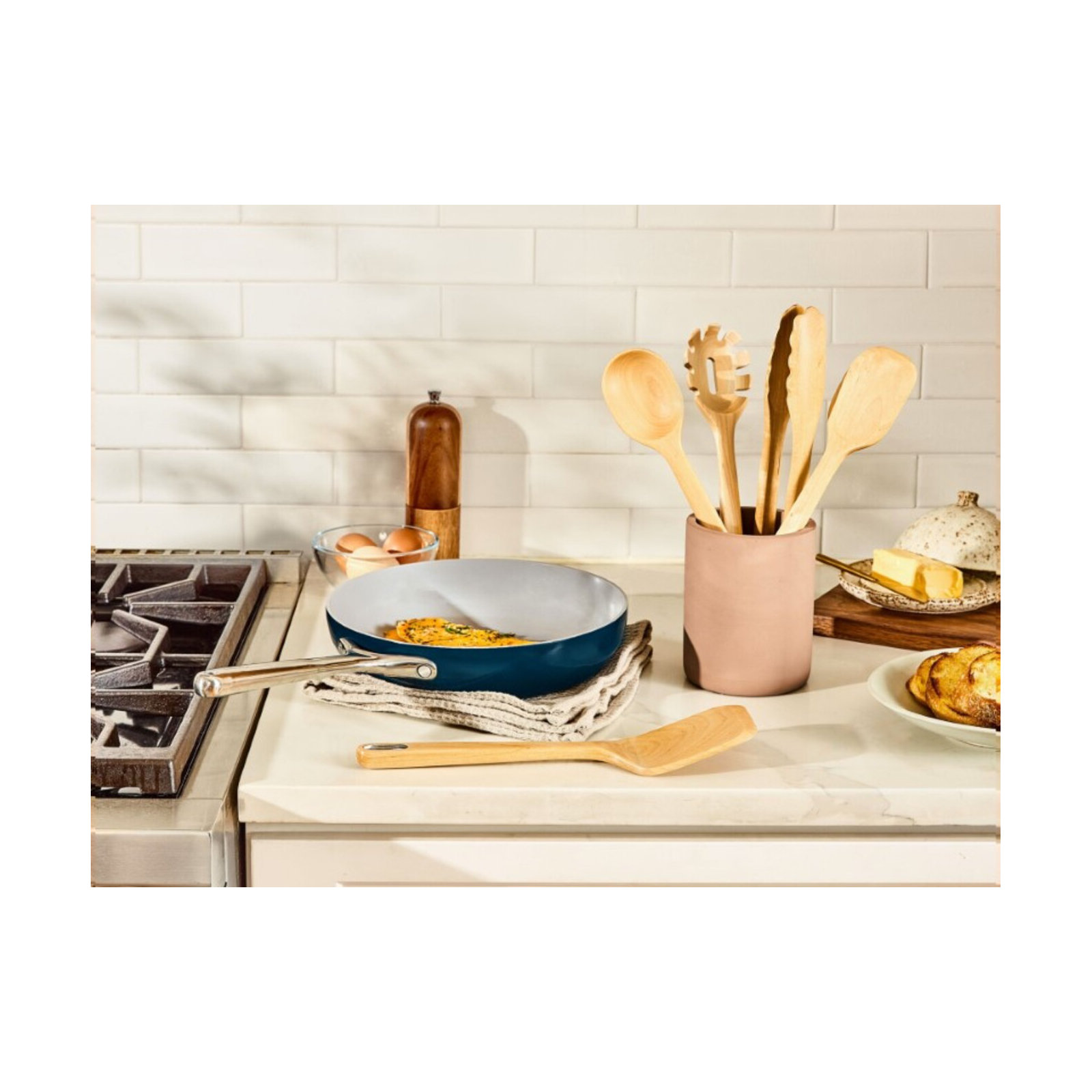 Caraway Nonstick Ceramic Fry Pan, 10.5", Navy
