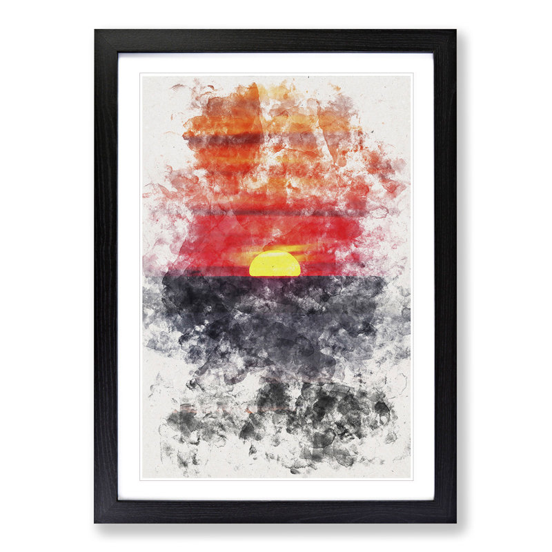 Sunset in Florida - Picture Frame Graphic Art, 45cm H x 33cm W x 2cm D, Black Framed
