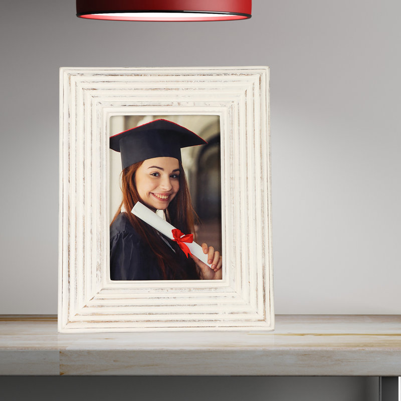 Morwenna White Wood Picture Frame, 8.66" x 10.63"