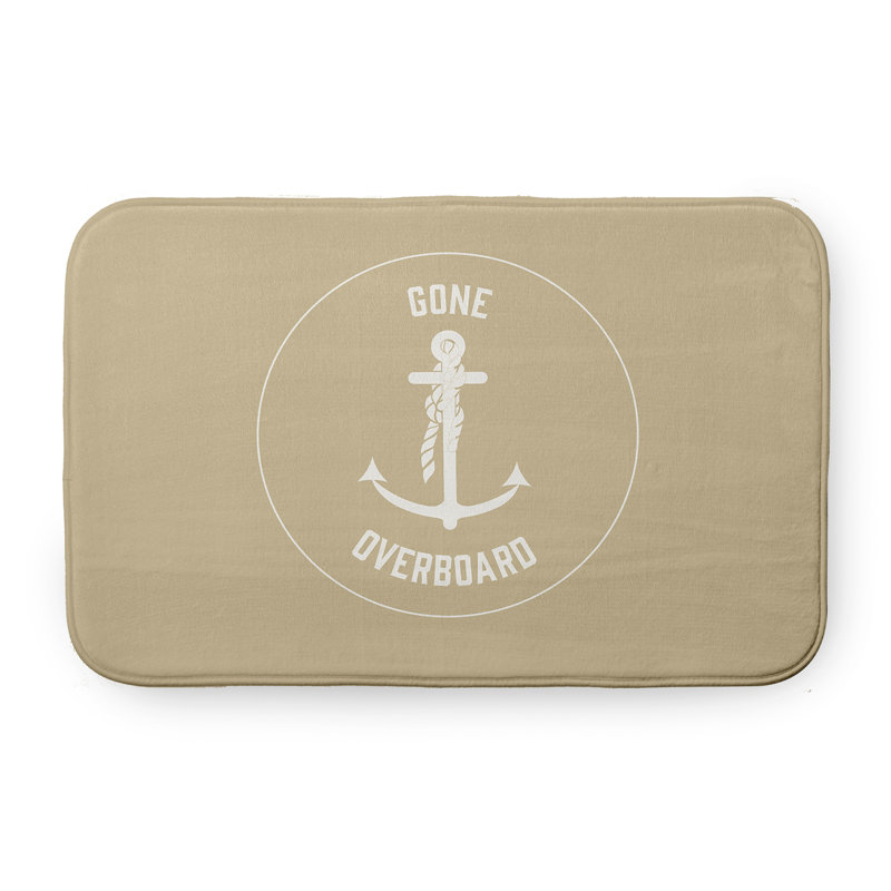 Tapis de bain Nautical Nights, L 21 po x L 34 po, Brun clair