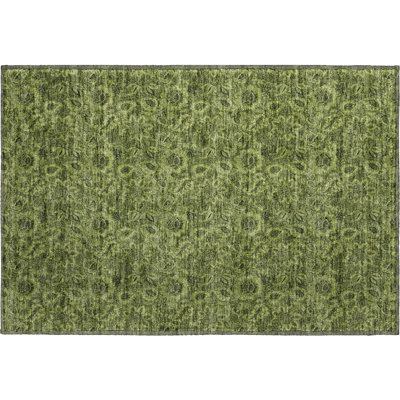 Premium Machine Washable Addington Olive Rug