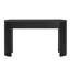 Console d'entrée avec des détails cannelés et un look élégant, finition noire, pour le côté, avec des pieds courbés de style colonne, un design moderne, 2 tiroirs organisant de petits objets de décoration, un plateau ovale, adapté