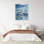 «Inspired by Monet Impressionist Waterlillies Modern Blue», impression encadrée-73266455-73266460