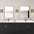 Grisella Dimmable Black/Brass Vanity Light