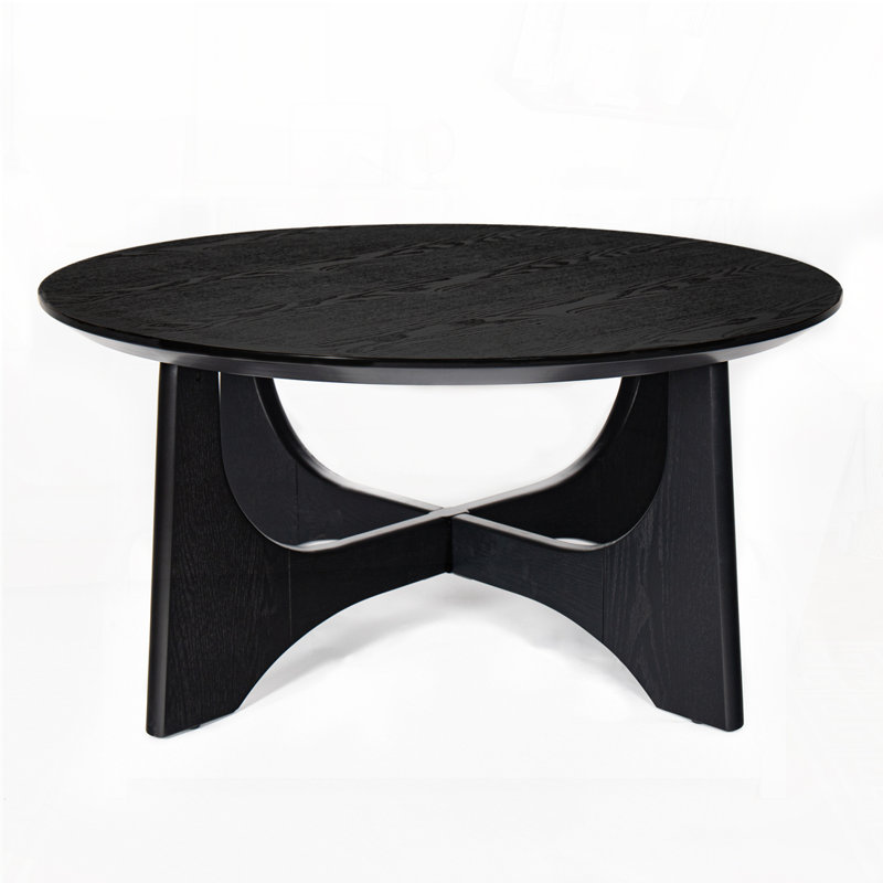 Round Coffee Table With Wood Frame