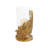 Glass Feather Pillar Bird Gold Hurricane Lamp-1632106415