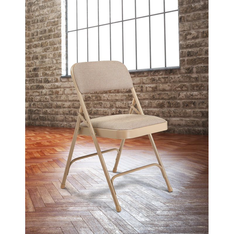 Ensemble de 8 chaises pliantes empilables National Public Seating, Café beige