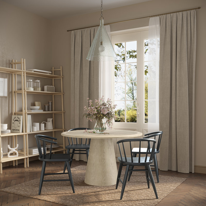 Darlington Round Dining Table, 30" H x 50" W x 50" D, Washed