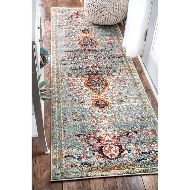 Tapis performance persan gris délavé tissé à la machine Chiasson, Ovale 4 pi x 6 pi