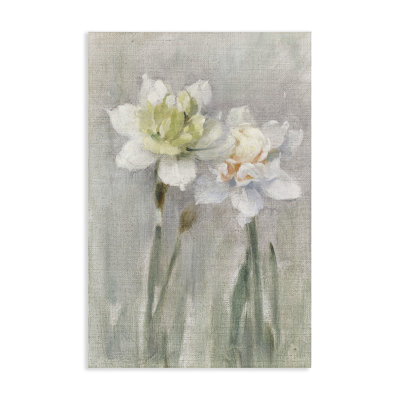 Toile simple avec jonquilles blanches, design par Stellar Design Studio