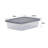 Wham 8L Box & Lid Pack of 3 Clear/Cool Grey