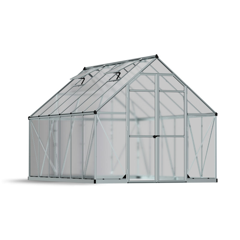 Palram - Canopia Essence 95.4 in W Hobby Greenhouse, 91" H x 95.4" W x 144" D