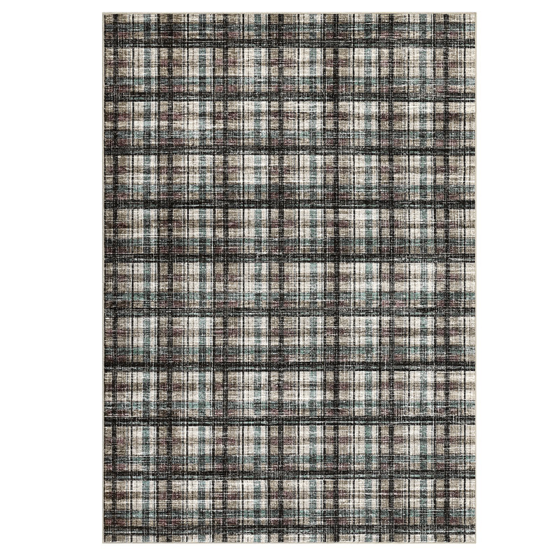 Modern Machine Washable Area Rug 8x10 Large Living Room Rugs Non-Slip Rugs for Bedroom Ultra Soft Stain Resistant Carpet Thin Tartan Throw Rugs