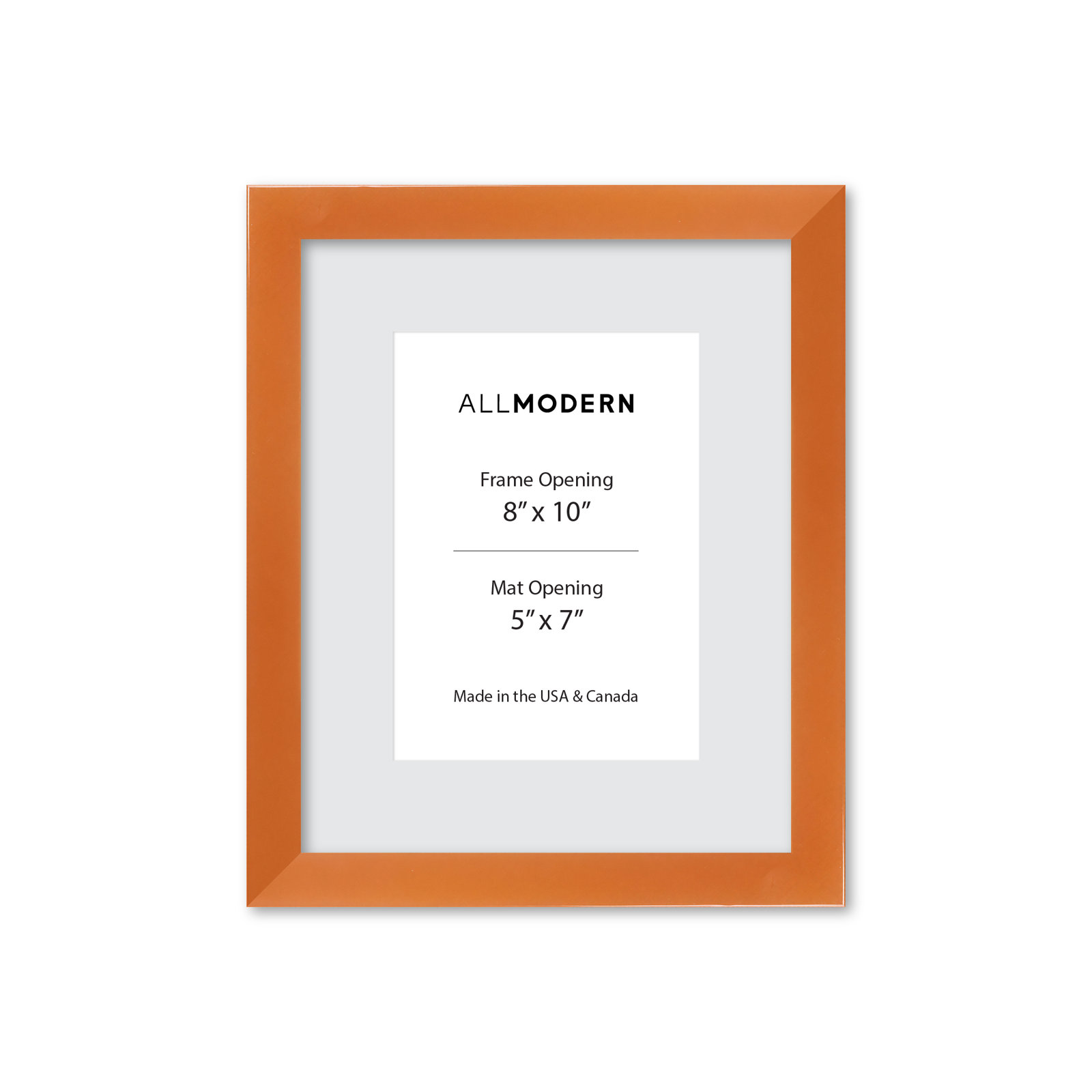 Willin Solid Wood Picture Frame with Mat, Weathered Zinc, 9.75" W x 11.75" H