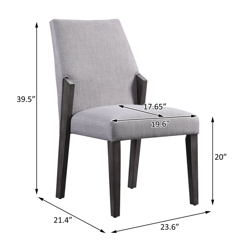Chaise d'appoint rembourrée Ferrick en gris