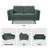 62.2'' Wide Upholstered Loveseat With Solid Wood Legs-1294930643