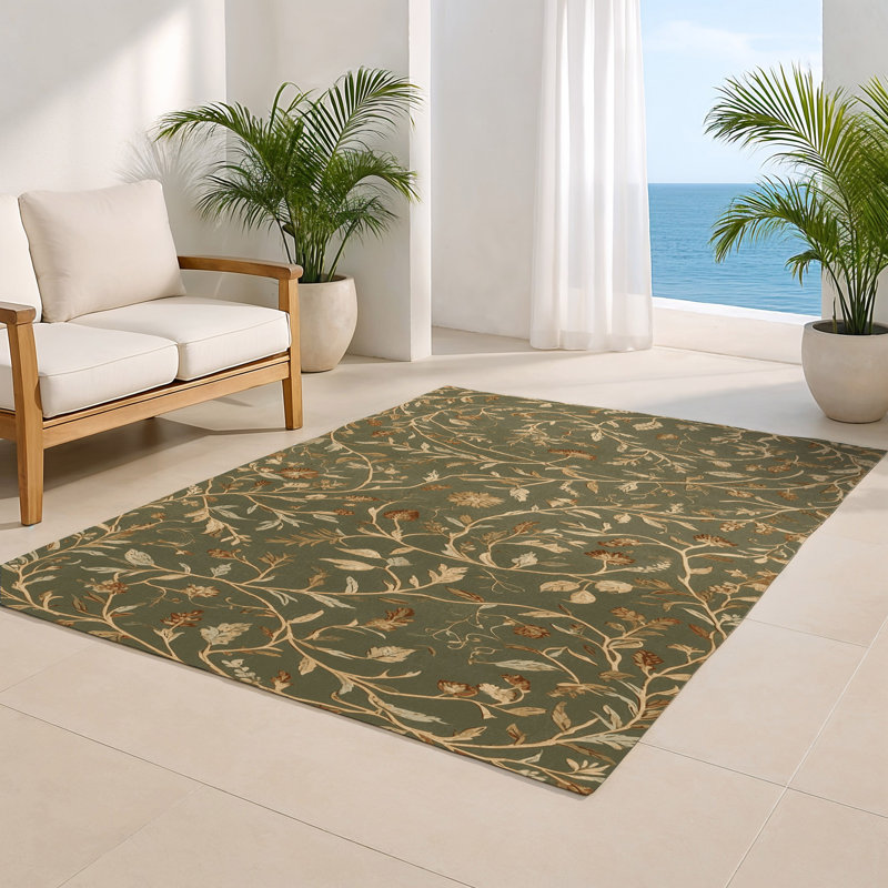 Tapis d'intérieur et d'extérieur brun Nature, Rectangle 5 pi x 7 pi