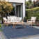 Blue/Gray Geometric Indoor/Outdoor Rug