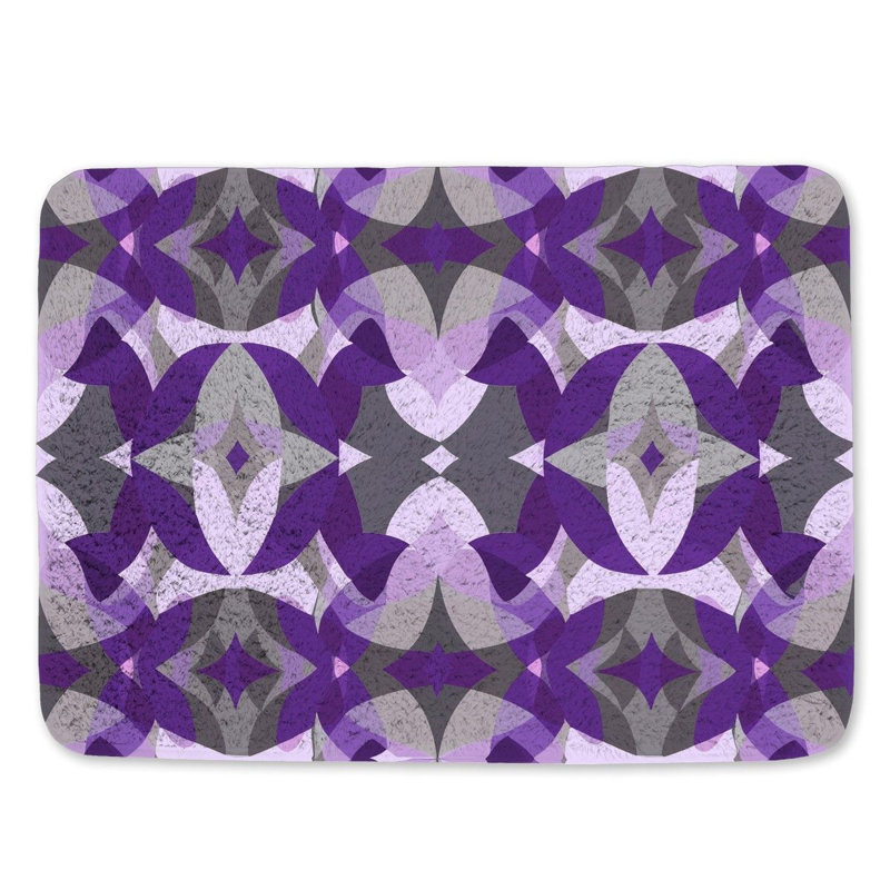 Dequarious Microfiber / Microsuede Non-Slip Bath Mat, 17"W x 24"L