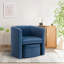 Kyah Upholstered Barrel Chair with Footstool-1462780466