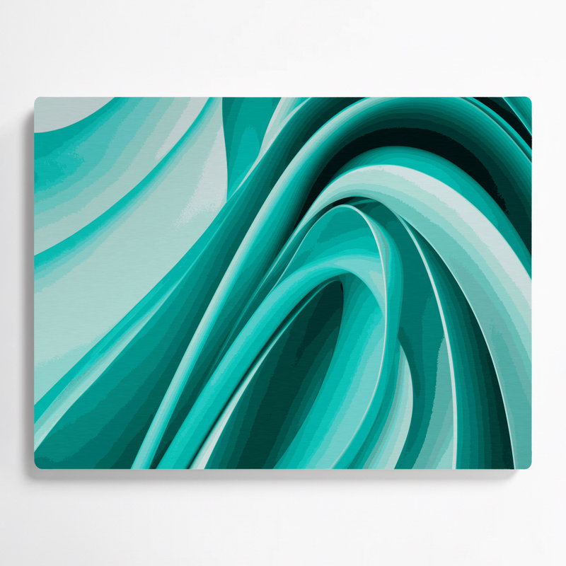 Gradient Abstract 13 Blue Metal Wall Art