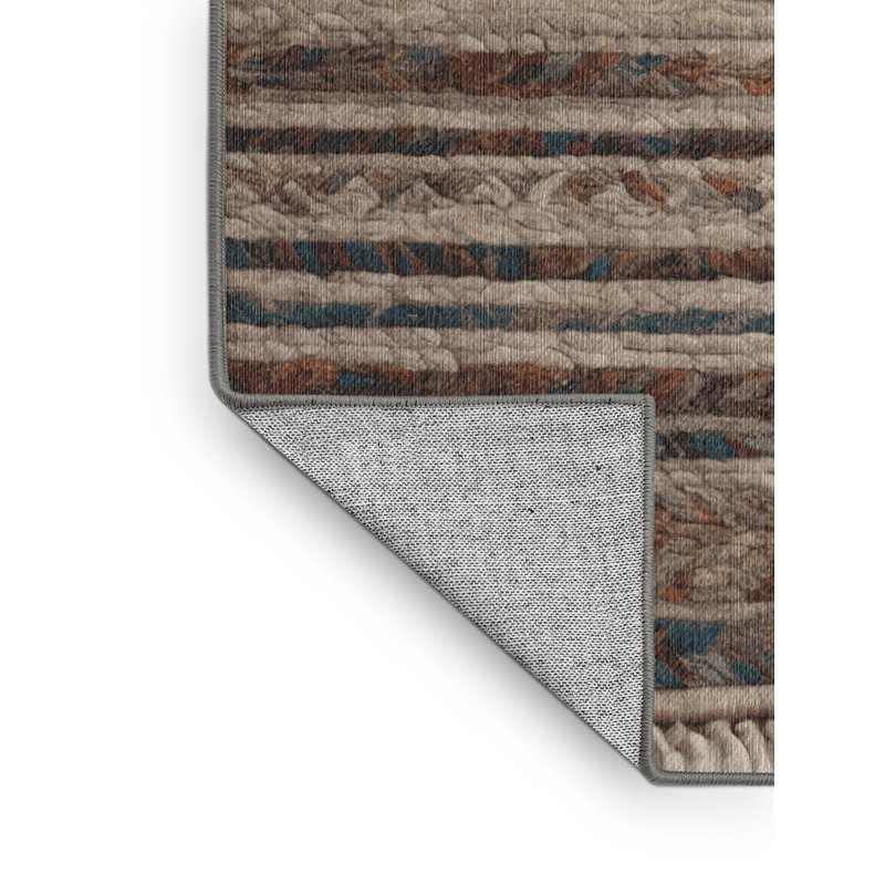 Tapis gris lavable à la machine, Rectangle de 5 pi x 8 pi