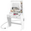 Table de coiffeuse avec station de charge miroir éclairée ports USB blanc
