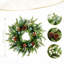 Couronne de Noël artificielle en pin blanc avec pommes de pin et baies blanches pour la porte d'entrée