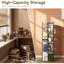 Revolving 4-Tier Bookshelf Tower, Hexagonal Corner Bookcase With 360° Spin, Vertical Organizer For Living Room, Office & Bedroom