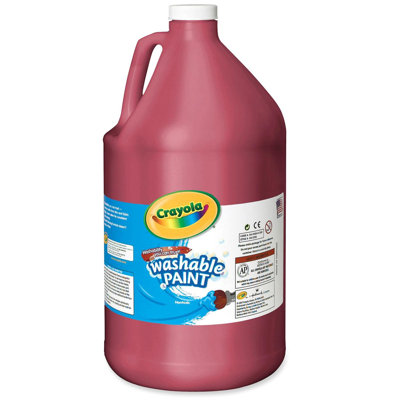 Washable Paint, Red, One Gallon                                                                                              