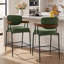 Tabouret de bar rembourré de style moderne du milieu du siècle avec accoudoirs enveloppants-1480024970