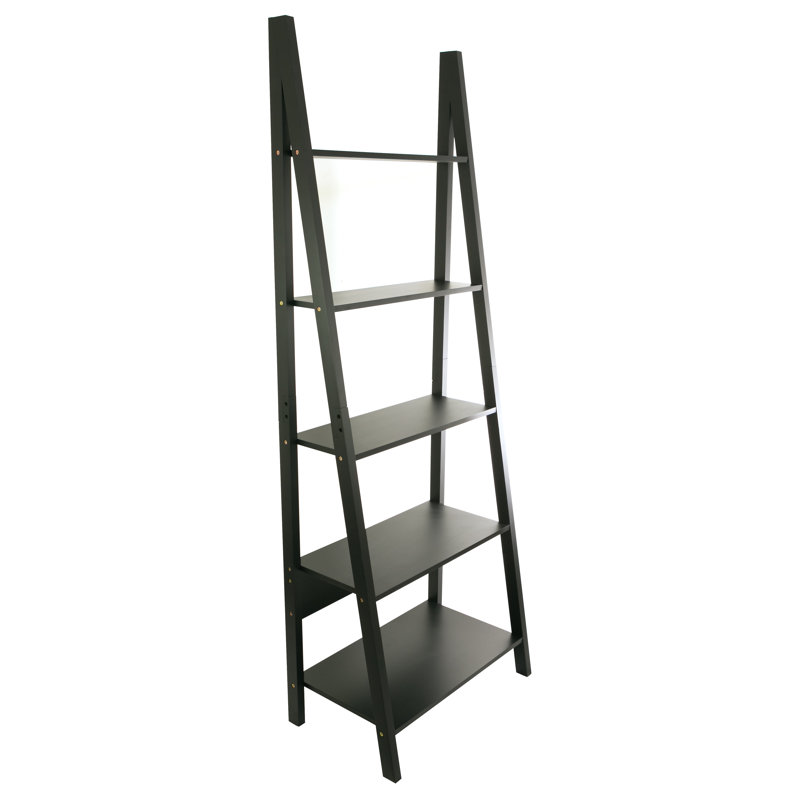 Bibliothèque échelle H 70,875 "x l 25,25", Noir mat