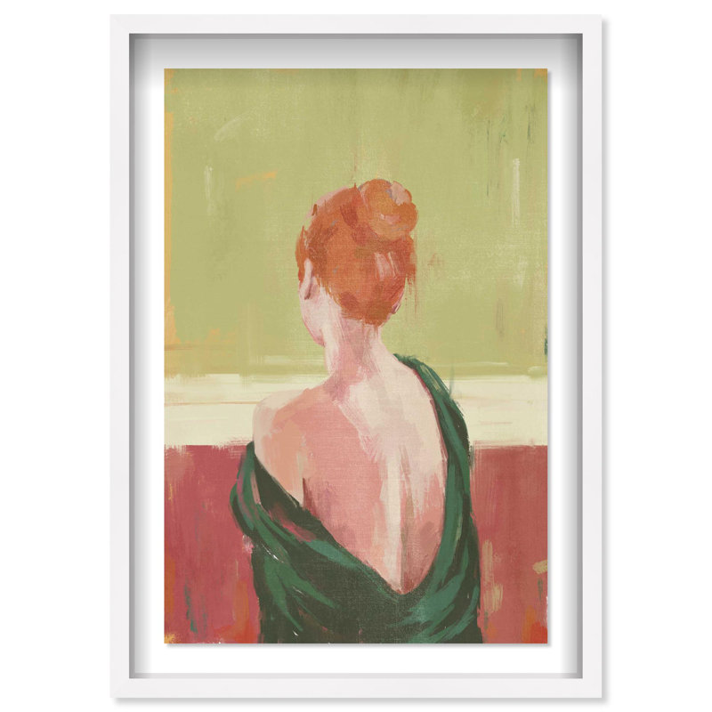 Oliver Gal In Private Portrait - Luxury Shadowbox Framed Wall Art, 31.5" H x 21.5" W, White