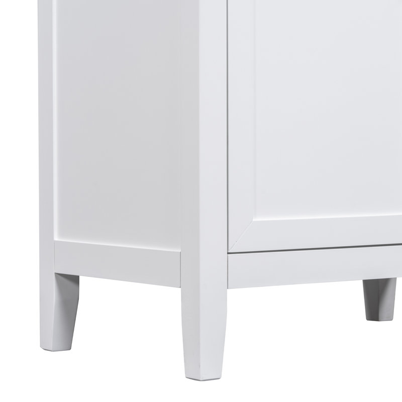 Armoire de salle de bain avec lavabo, Blanc, Noir