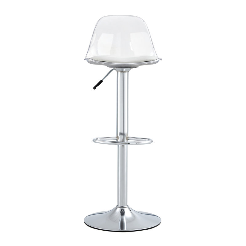 Modern Minimalist Bar Chairs And Bar Stools. Can Rotate 360 ° And Adjust Lifting. PET Backrest And PU Seats. Set Of 2. Suitable For Bars, Restaurants, And Front Desk Cashiers.