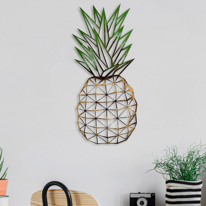 Hand-Painted Decorative Metal Wall Accessory, 22.0 x 9.4 x 0.6 inches | 100% Metal Construction, Thickness: 0.06 inches | Unique Design with Color Variations, Perfect for Home Decor & Gallery Walls