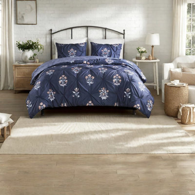 Elegant 3 Piece Cotton Bedding Sets, Modern Farmhouse Style For Home